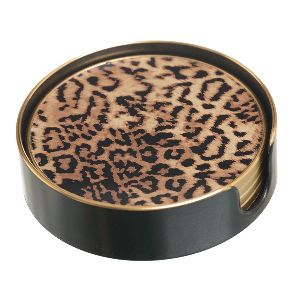 Set posavasos leopardo - Brocantia - Tienda decoracion y regalos Oviedo