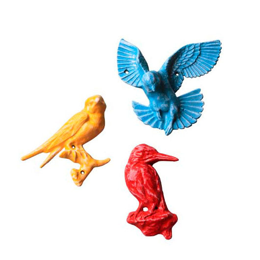 Set 3 pájaros metal - Brocantia - Tienda decoracion y regalos Oviedo