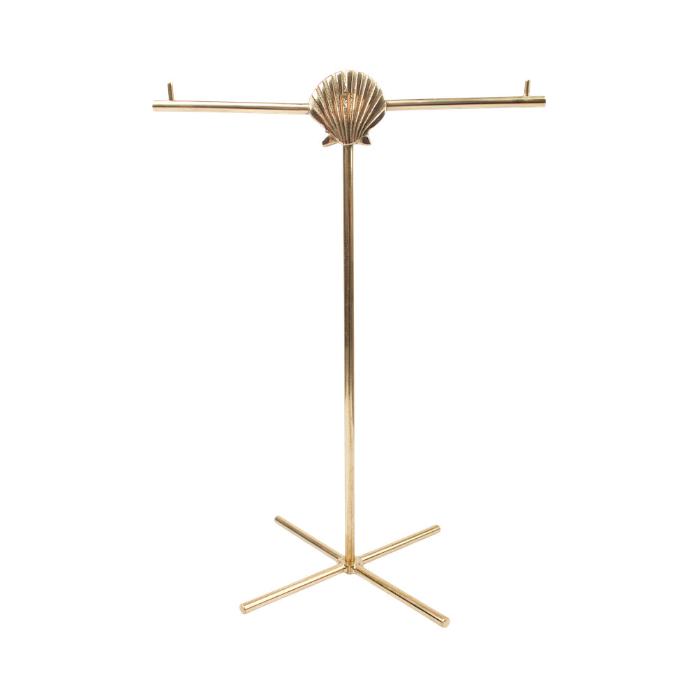 Stand joyas concha dorado
