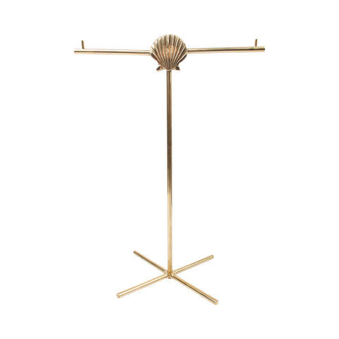Stand joyas concha dorado