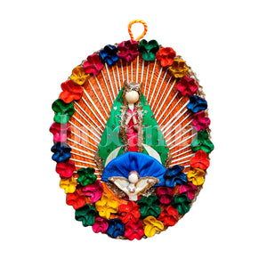Virgen de Guadalupe pared azul